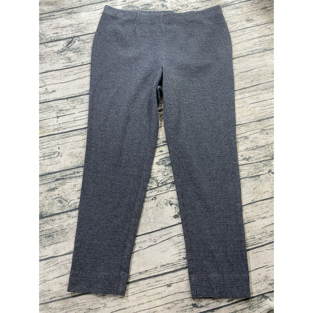 J. Jill Womens 1X (34x28) Plus Ponte Slim Leg Pull On Pants Houndstooth